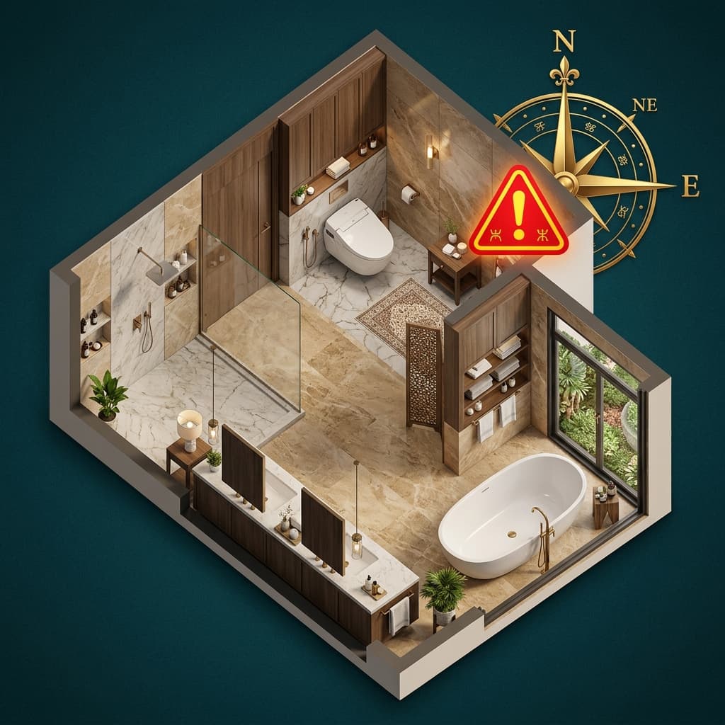 Toilet in Northeast Zone Vastu Defect